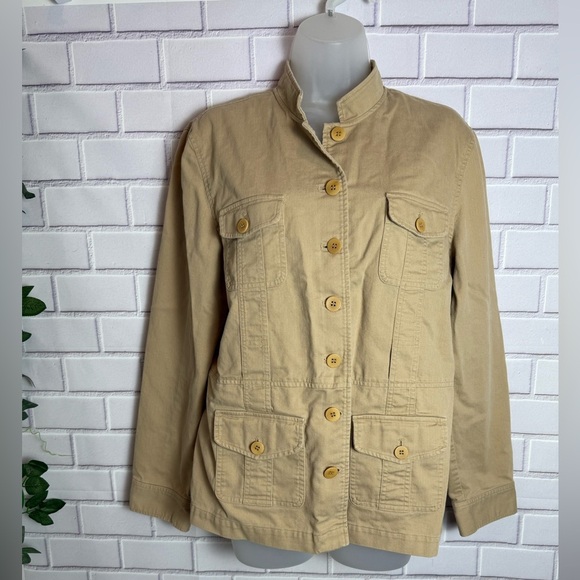 JONES NEW YORK Sport Women's Tan Button-Up Jacket/size L - Picture 1 of 12